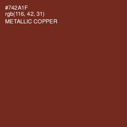 #742A1F - Metallic Copper Color Image